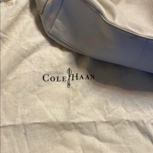 Cole Haan white leather shoulder handbag